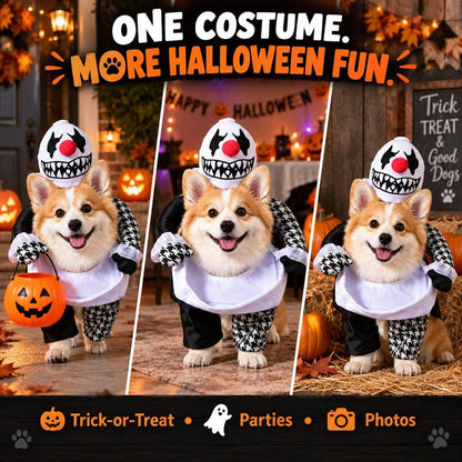 Dog Costume, Creepy Halloween Costume with Padded Arms and 3D Walking Look for Trick or Treating