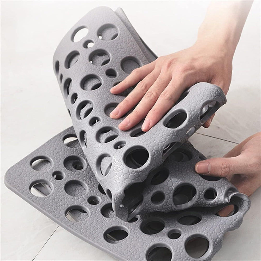 Textured Shower Mat with Grip Pattern Backing and Antibacterial Treatment