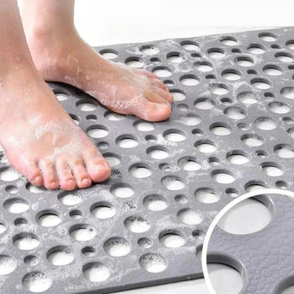 Textured Shower Mat with Grip Pattern Backing and Antibacterial Treatment