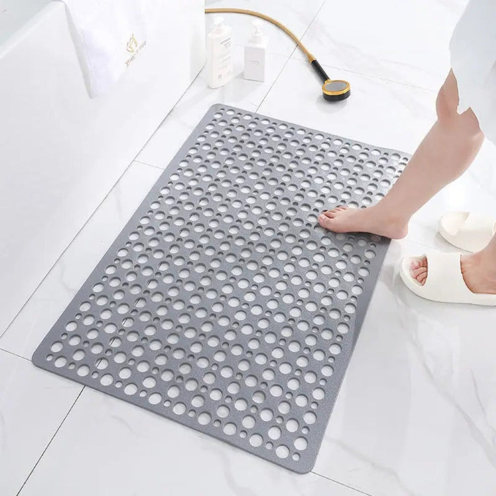 Textured Shower Mat with Grip Pattern Backing and Antibacterial Treatment