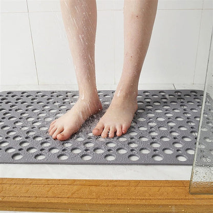 Textured Shower Mat with Grip Pattern Backing and Antibacterial Treatment