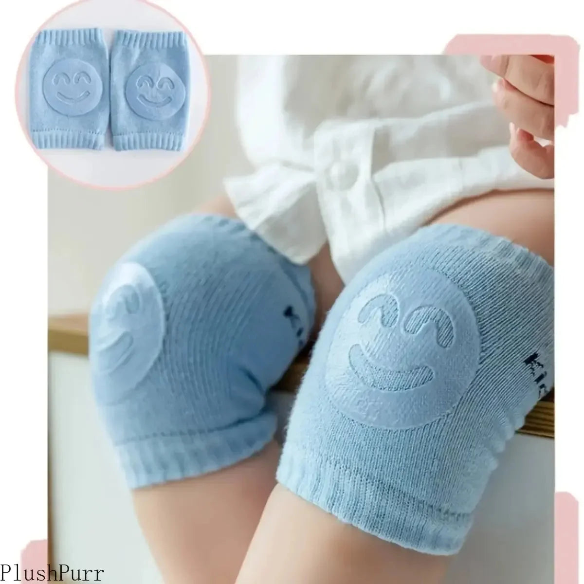 Baby Crawling Knee Pads – 4-Piece Non-Slip Thick Soft Set, Fall Protection for Camping