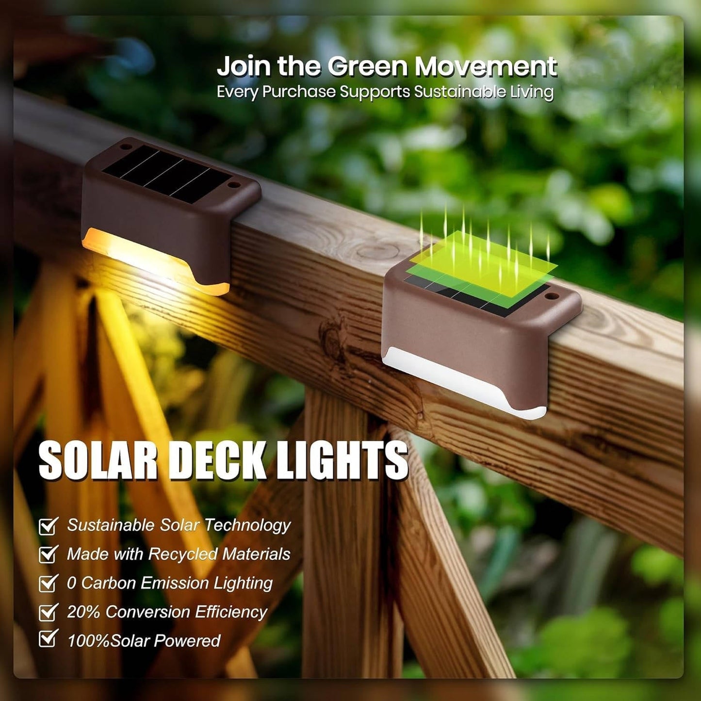 16 Pack Outdoor Solar Deck Lights