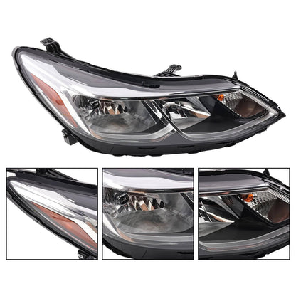 2016 to 2019 Chevrolet Cruze Halogen Headlights, Factory Style Replacement Lens Assembly, Left Driver & Right Passenger Side Pair, Direct OEM Fit