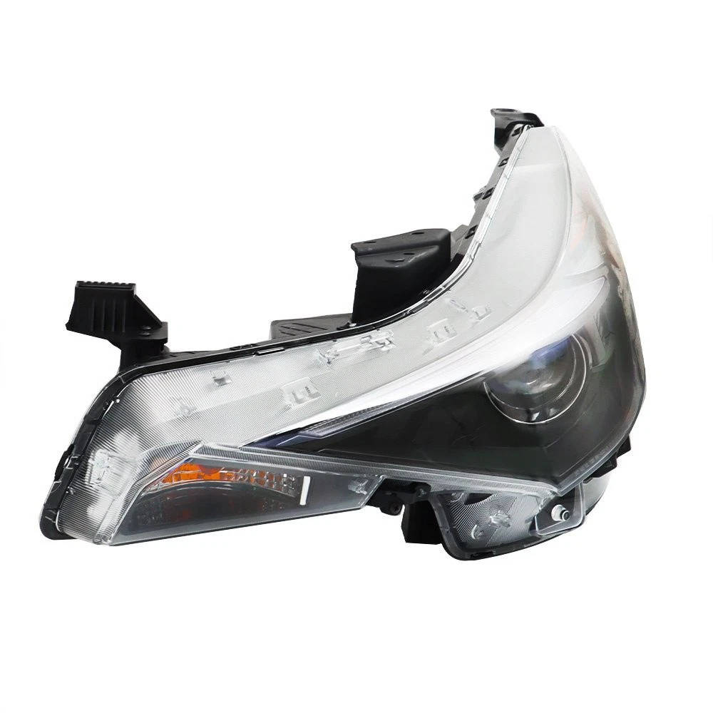 2021 to 2022 Hyundai Elantra Halogen Headlights, Chrome Housing Clear Lens Assembly with LED DRL, Left Driver &amp; Right Passenger Side Pair, Direct OEM Fit