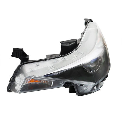 2021 to 2022 Hyundai Elantra Halogen Headlights, Chrome Housing Clear Lens Assembly with LED DRL, Left Driver &amp; Right Passenger Side Pair, Direct OEM Fit