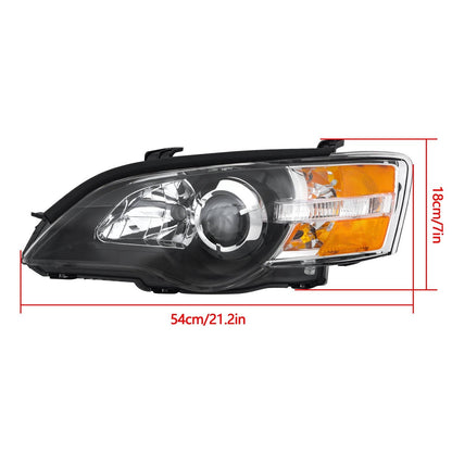 2005 to 2007 Subaru Legacy & Outback Halogen Headlights, Factory Style Replacement Assembly, Left Driver & Right Passenger Side Pair, Direct OEM Fit