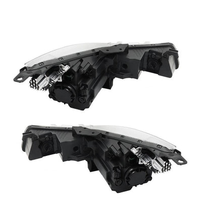 2021 to 2022 Hyundai Elantra Halogen Headlights, Chrome Housing Clear Lens Assembly with LED DRL, Left Driver &amp; Right Passenger Side Pair, Direct OEM Fit