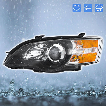2005 to 2007 Subaru Legacy & Outback Halogen Headlights, Factory Style Replacement Assembly, Left Driver & Right Passenger Side Pair, Direct OEM Fit