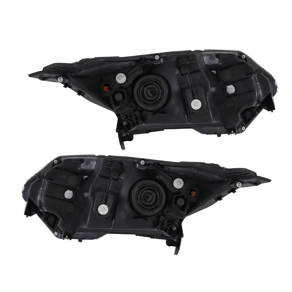 2016 to 2018 Honda HR V Projector Headlights, Matte Black Housing, Halogen Clear Lens Left Driver & Right Passenger Side Pair, Direct OEM Fit