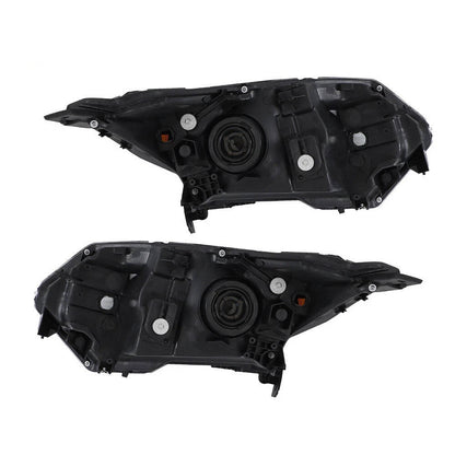 2016 to 2018 Honda HR V Projector Headlights, Matte Black Housing, Halogen Clear Lens Left Driver & Right Passenger Side Pair, Direct OEM Fit