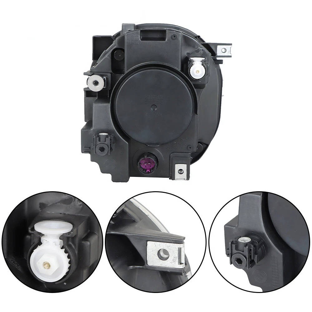 2015 to 2018 Jeep Renegade Halogen Headlights, Black Housing Clear Projector Lens, Left Driver & Right Passenger Side Pair, Direct OEM Fit