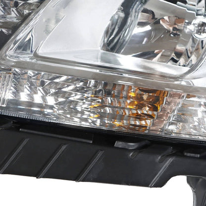 2013 to 2015 Chevrolet Malibu Halogen Headlights, Chrome Housing Clear Projector Lens Assembly, Left Driver & Right Passenger Side Pair, Direct OEM Fit