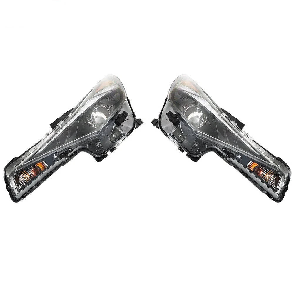 2021 to 2022 Hyundai Elantra Halogen Headlights, Chrome Housing Clear Lens Assembly with LED DRL, Left Driver &amp; Right Passenger Side Pair, Direct OEM Fit