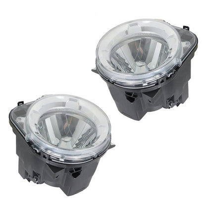 2015 to 2018 Jeep Renegade Halogen Headlights, Black Housing Clear Projector Lens, Left Driver & Right Passenger Side Pair, Direct OEM Fit