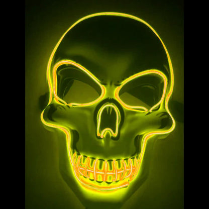 LED Skeleton Face Mask with Four Lighting Modes and Ten Color Options