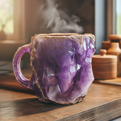 Insulated Coffee Cup Handcrafted Mug Unique Design Crystal