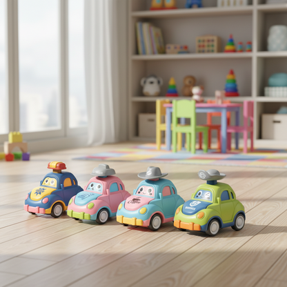 Interactive Toy Cars Fun Colorful Playset Vehicles