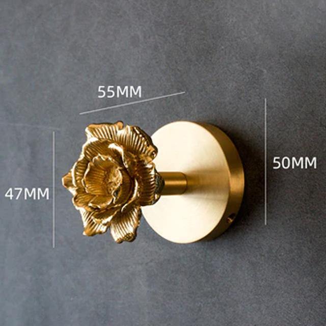 Golden Brass Wall Hooks – Handmade Animal Designs for Stylish Wall Decoration