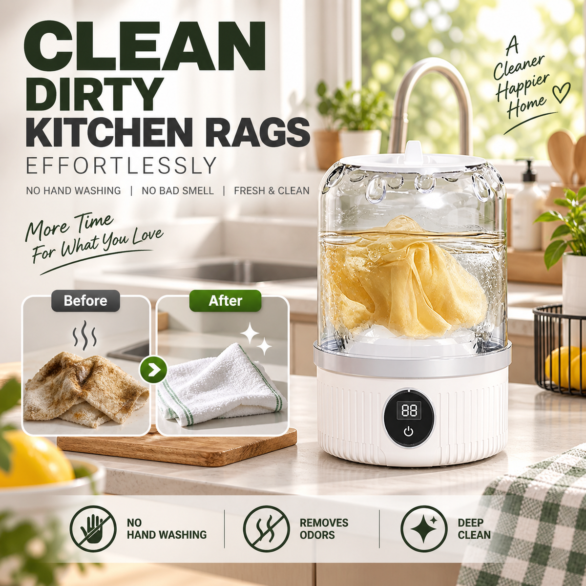 Wireless Charging Mini Washing Machine