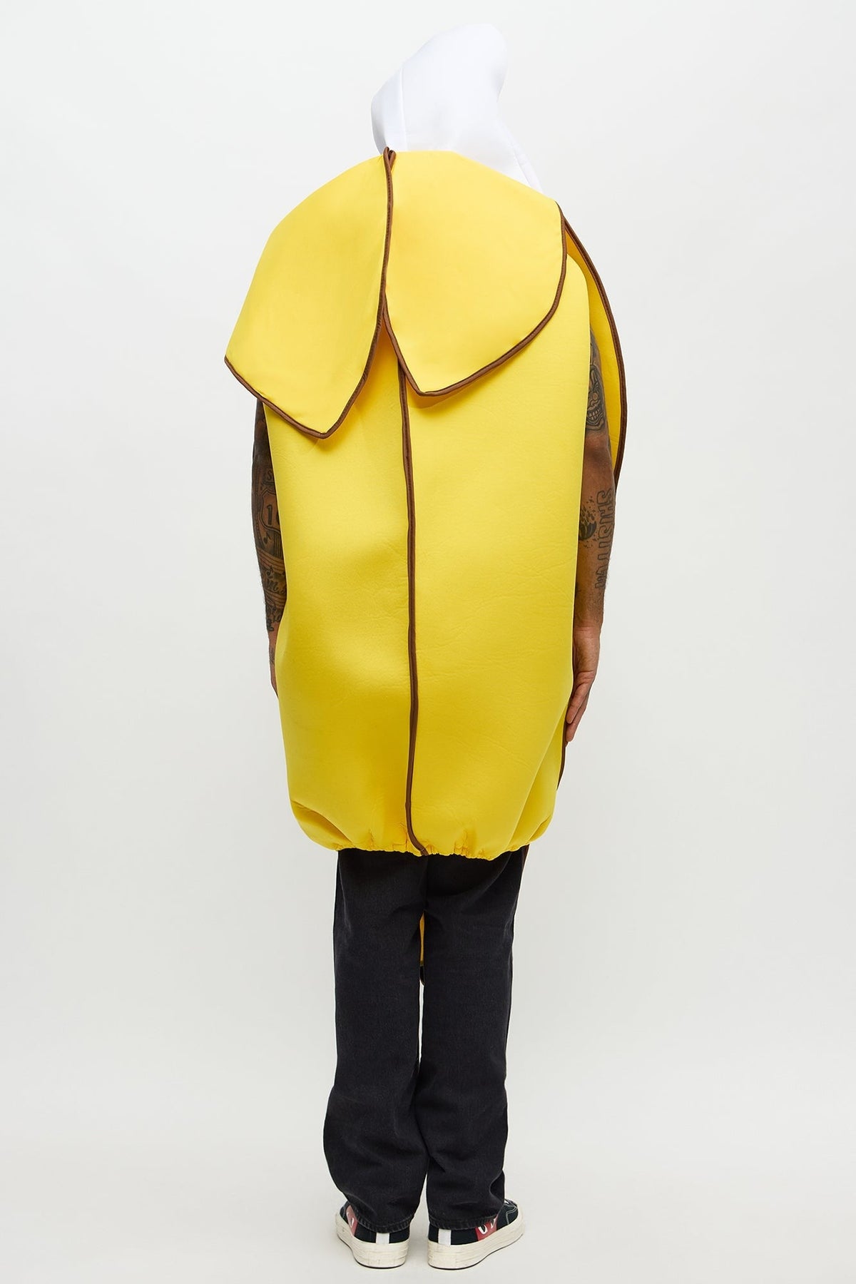 Yellow Banana Costume Tunic with Foam Structure and Open Face Design