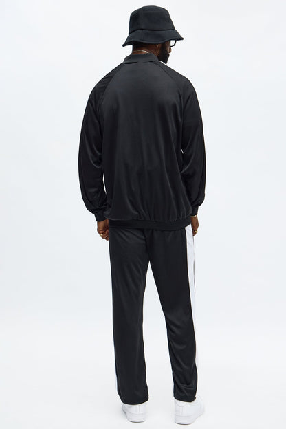 Men's Two Piece Hip Hop Costume with Black and White Contrast for Parties