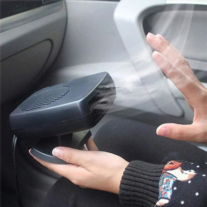 12V Car Heater with Ceramic Heating and Dual Fan Modes, Compact Portable Design