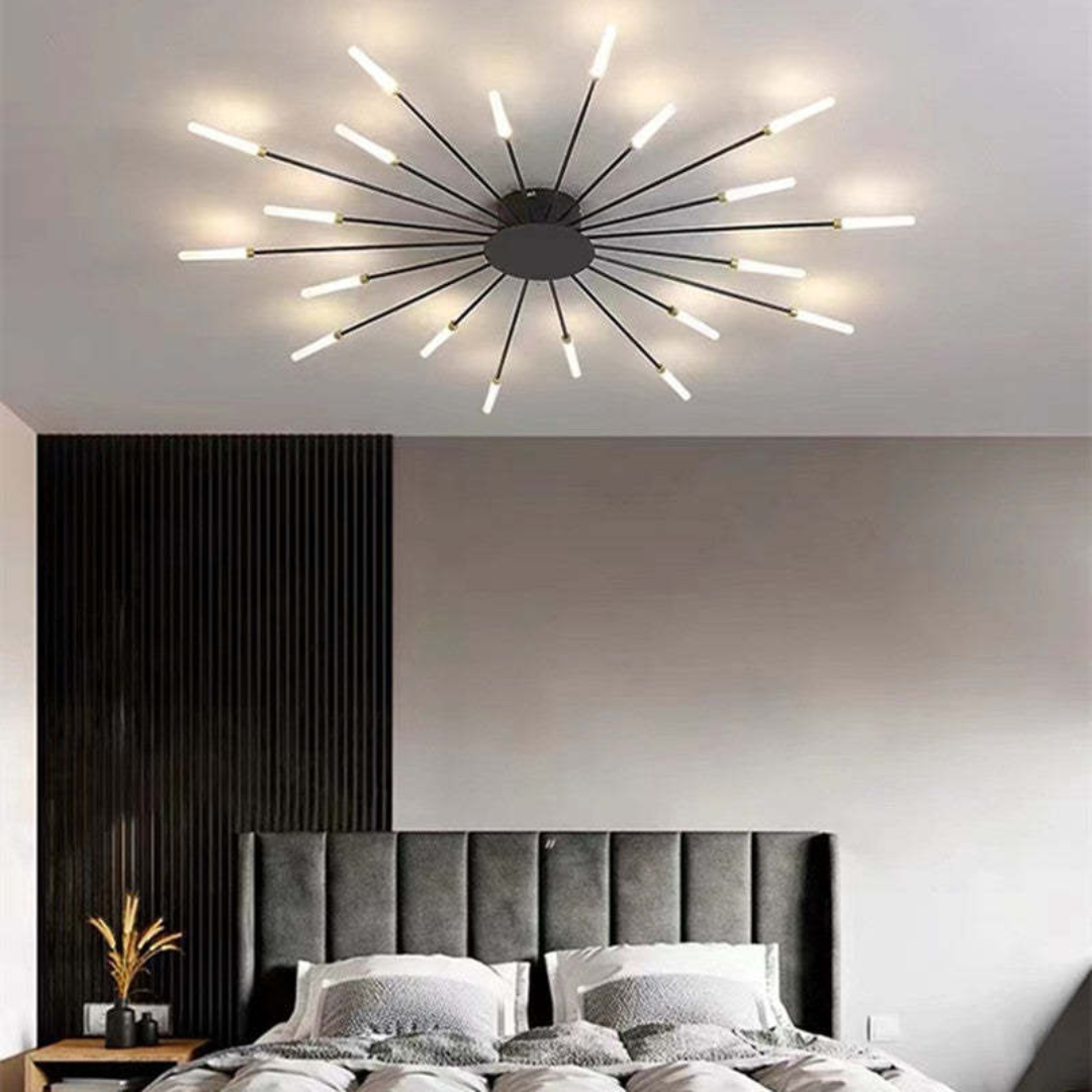LED Ceiling Light with Integrated Lamps and Even Coverage for Large Rooms