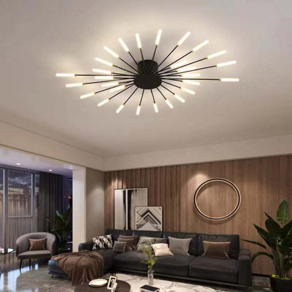 LED Ceiling Light with Integrated Lamps and Even Coverage for Large Rooms