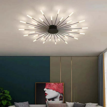 LED Ceiling Light with Integrated Lamps and Even Coverage for Large Rooms