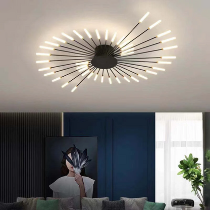 LED Ceiling Light with Integrated Lamps and Even Coverage for Large Rooms