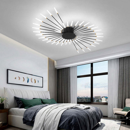 LED Ceiling Light with Integrated Lamps and Even Coverage for Large Rooms