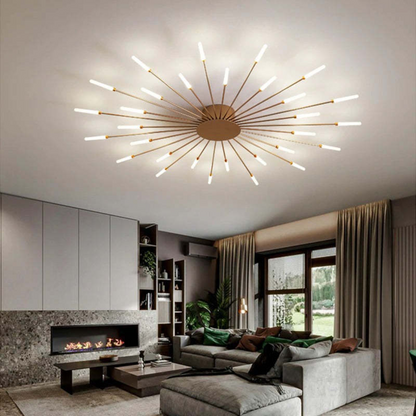 LED Ceiling Light with Integrated Lamps and Even Coverage for Large Rooms