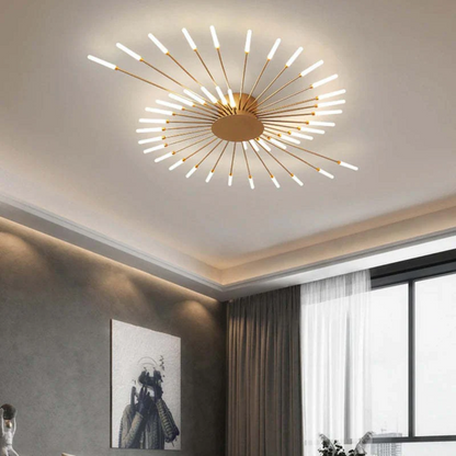 LED Ceiling Light with Integrated Lamps and Even Coverage for Large Rooms