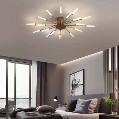 LED Ceiling Light with Integrated Lamps and Even Coverage for Large Rooms