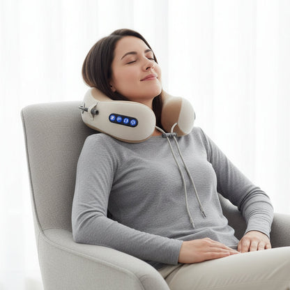 Neck Massage Pillow Rechargeable Heated U-Shaped Traction
