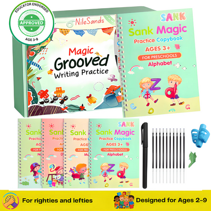 LAST DAY SALE 50%OFF MagicBook | Kids Practice Copybook Set (4Pcs/Set)