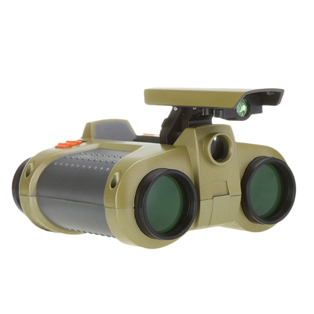 Kids Binoculars with Night Vision Popup Light and 4x Magnification, 25ft Range