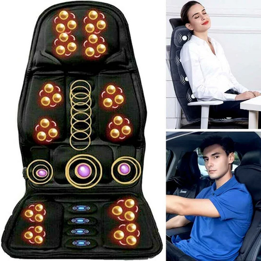 Relaxing Massage Seat Pad With Heat Back Support Cushion