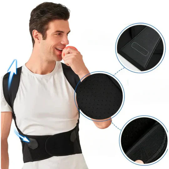 Shoulder and Neck Support Brace with Adjustable Straps for Posture Correction