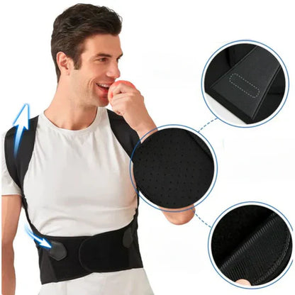Shoulder and Neck Support Brace with Adjustable Straps for Posture Correction