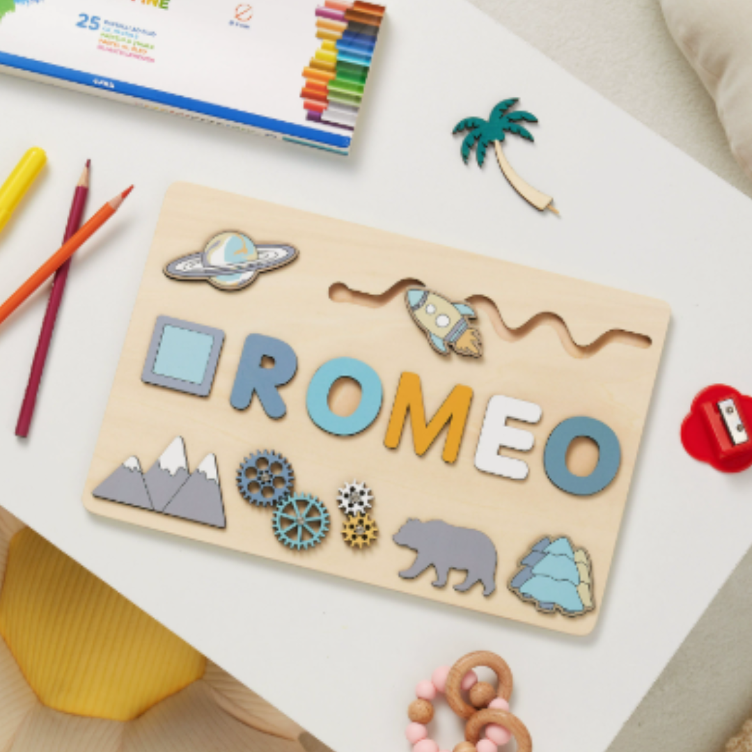 Personalized Puzzle Educational Toy Toddlers Name Puzzle