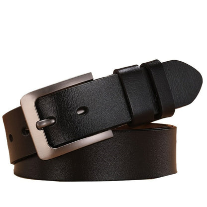 Pin Buckle Leather Belt Durable Casual Adjustable Fit