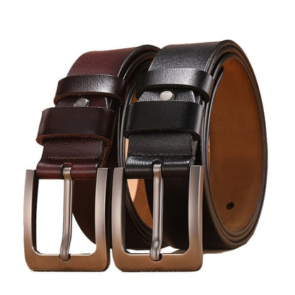 Pin Buckle Leather Belt Durable Casual Adjustable Fit
