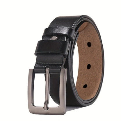 Pin Buckle Leather Belt Durable Casual Adjustable Fit