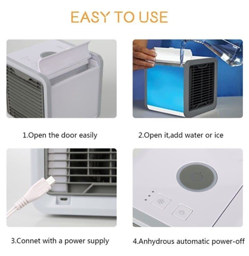 Portable Air Conditioner Cooler Humidifier Purifier 3-in-1