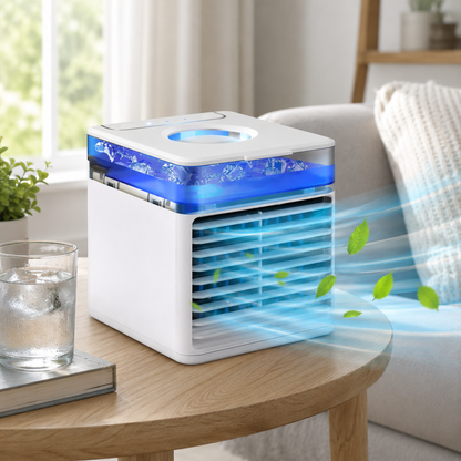 Portable Desktop Air Conditioner Cooling Humidifying Air Purifier