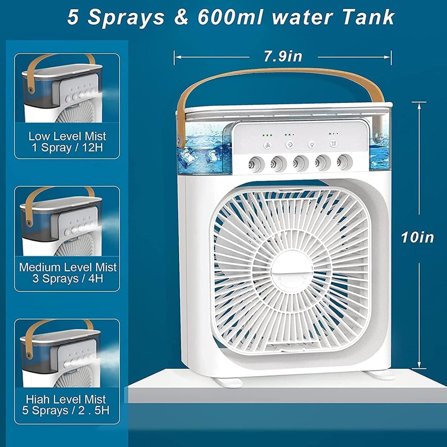 Portable Personal Air Cooler Compact Cooling Fan
