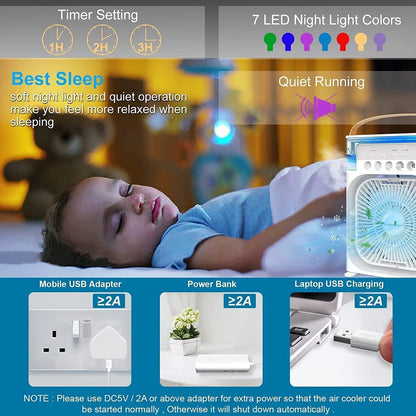 Portable Personal Air Cooler Compact Cooling Fan