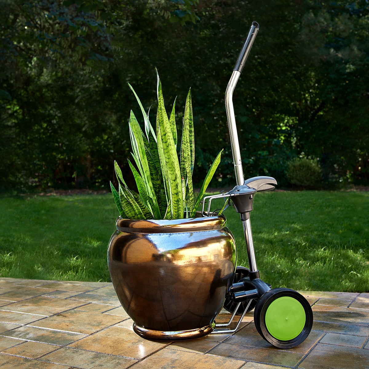 Potted Plant Mover Adjustable Dolly Heavy Duty Wheel Lock